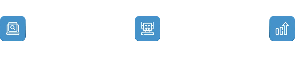 Three-step Viking Marketing process: connect your business, automate with AI, and grow your revenue