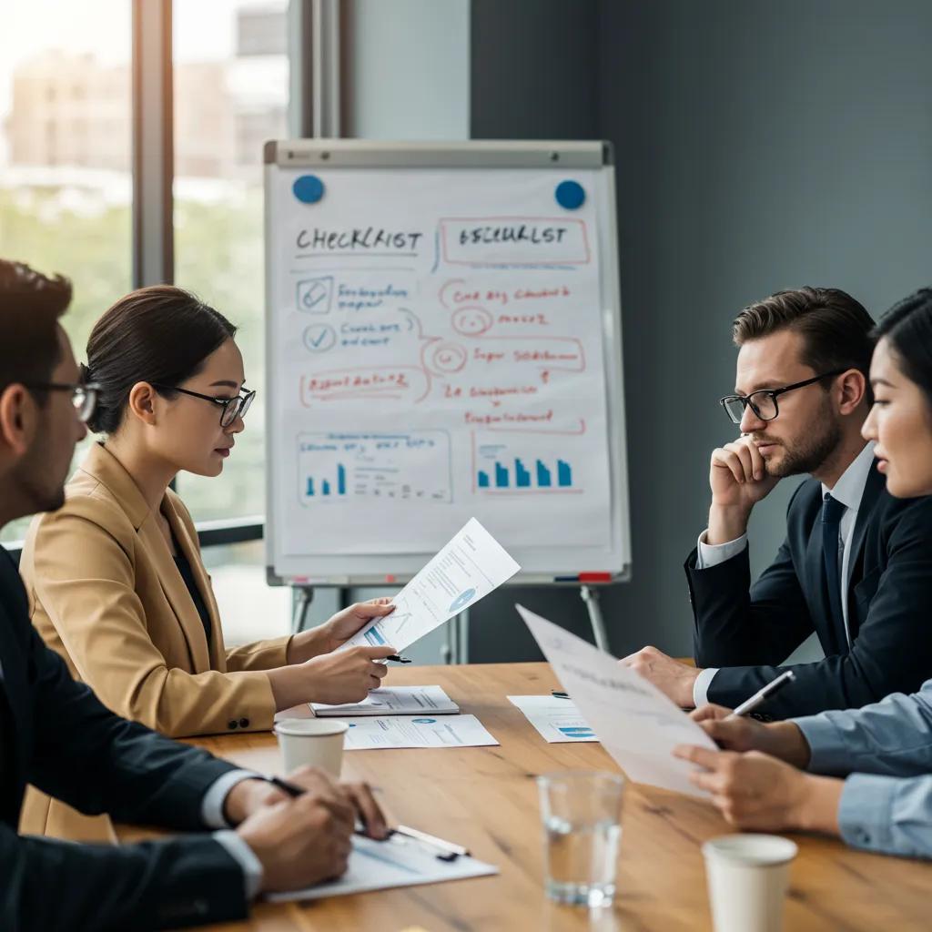 A team reviewing AI implementation mistakes during a business meeting A team reviewing AI implementation mistakes during a business meeting